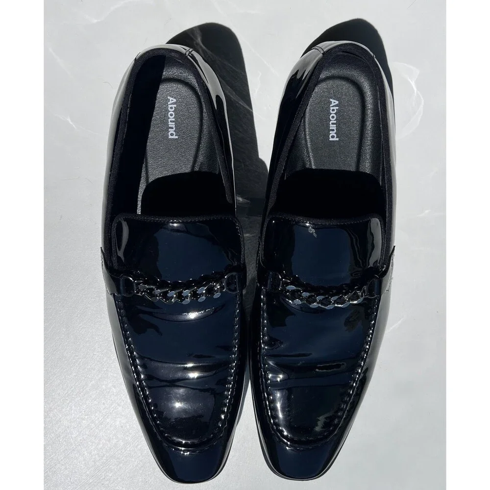 Abound  “SOREN CHAIN” Patent Leather Slip On Loafers Size 13